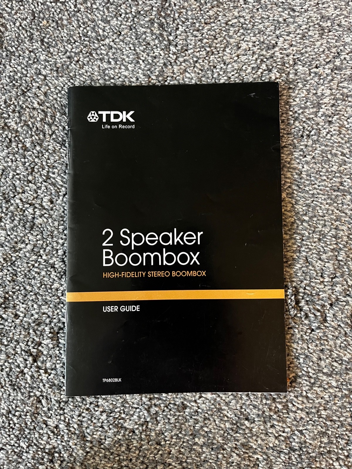 TDK Life On Record  2 Speaker Boombox TP6802BLK Original Manual Not a Copy