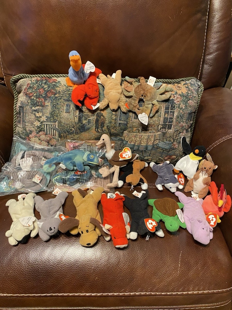 McDonald's Ty Teenie Beanie Babies 1990's Lot of 22 (18 Open - 4