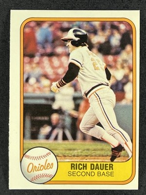 1981 Fleer #182 Rich Dauer Baltimore Orioles #182