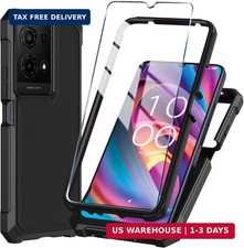 for TCL K32/K33 5G 2025 Phone Case with Tempered Glass Screen Protector,Slim Sof