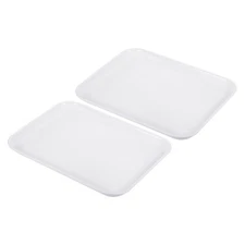 2Pack 14x10.9" Fast Food Tray Plastic Serving Tray Reusable Rectangle Tray