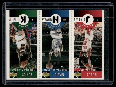 1996-97 Collector's Choice #M11/M60/M78 Michael Jordan /Hardaway/Kemp Mini-Cards