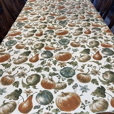 ENVOGUE  Fall Tablecloth Rectangular  60"x90"  Gourds  Pumpkins