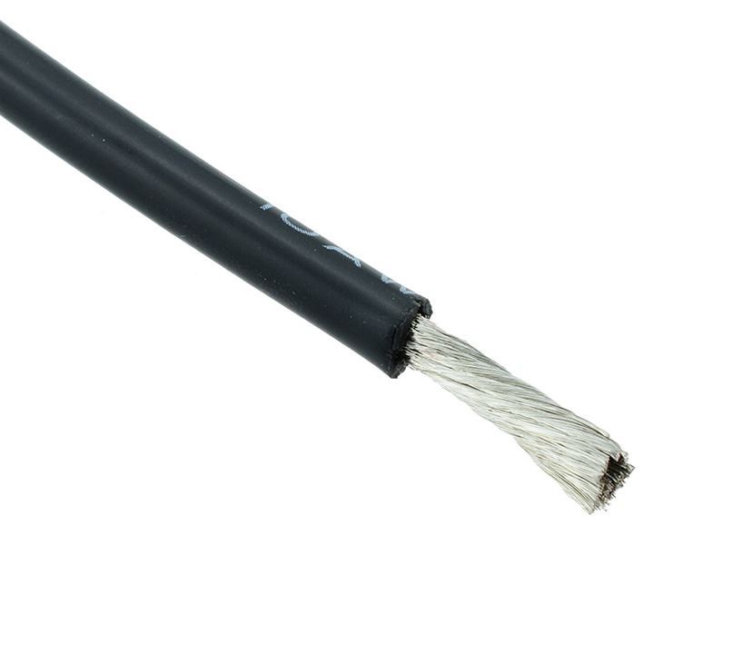2m Black 10AWG Silicone 1050/0.08mm Stranded Wire Cable