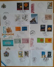 FDC EUROPE CEPT SAN MARINO - LOT OF 10 DIFFERENT FIRST DAY ENVELOPES