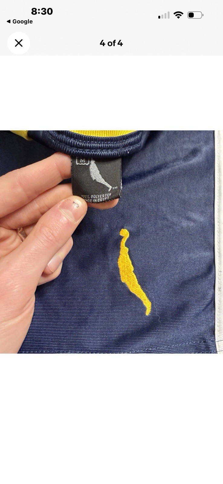Xl Navy And Yellow Practice Basketball Jersey Logo Man Jumping With Basketball view 6