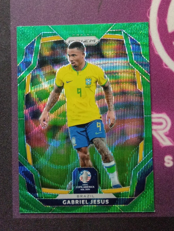 2024 Prizm Copa America Gabriel Jesus #37 Green Wave Prizm #37- Brazil