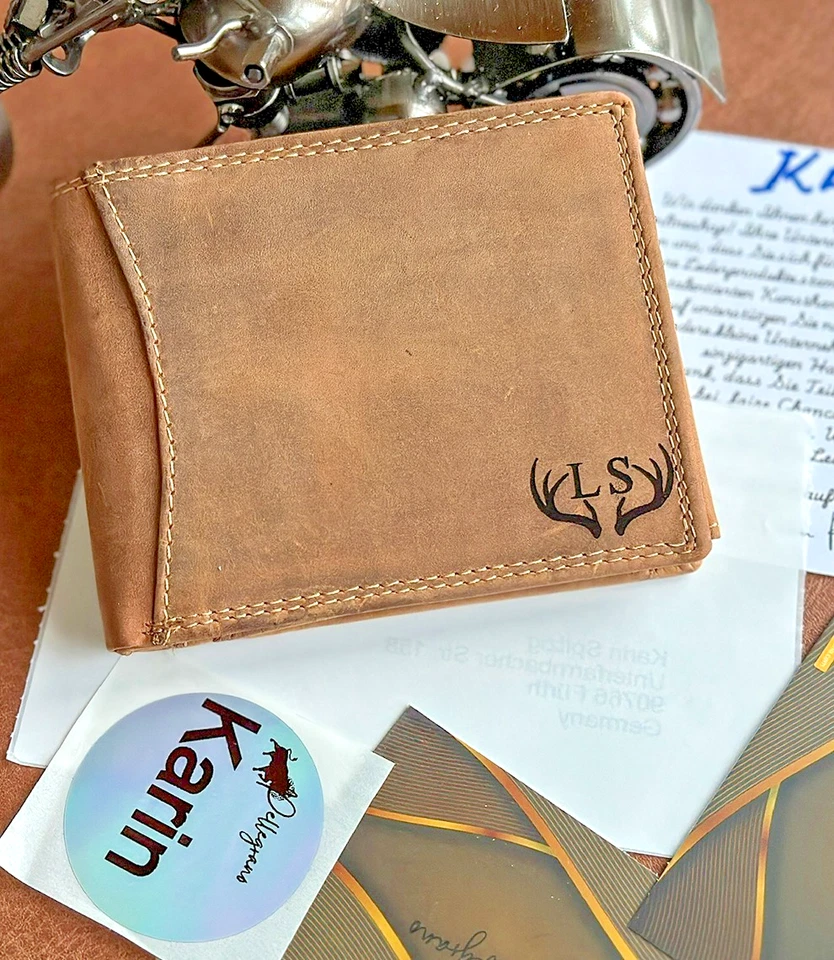 Personalisierbares Herren-Portemonnaie aus Vintage Leder – RFID & Gravur - Bild 4 von 4