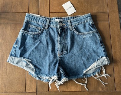 Forever 21 Concert Denim Ripped Cut Off Frayed Shorts Size 27 Button Fly New