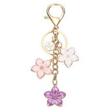 Initial Key Chain Cute Keychains Accessories, Initial m White/Pink/Purple