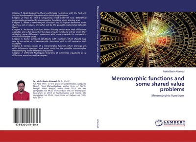 Molla Basir Ahamed | Meromorphic functions and some shared value problems | Buch