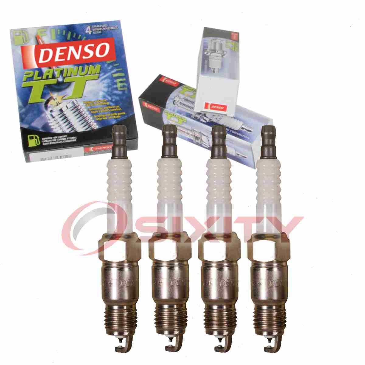 4 pc Denso Platinum TT Spark Plugs for 1984-1985 Chevrolet Citation II 2.5L bz