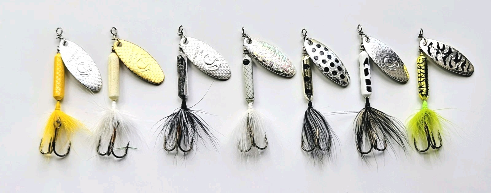 (7) Worden's Rooster Tail Inline Spinners 1/4 oz 2-3/4" 7 Colors In Set New  - Image 4