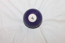 Vintage Pool Table Billiard Ball #4 Solid Violet Replacement Piece