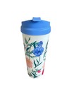 EUC KATE SPADE New York Coffee Tea Flower Floral Plastic Tumbler Travel Mug +Lid — photo 3