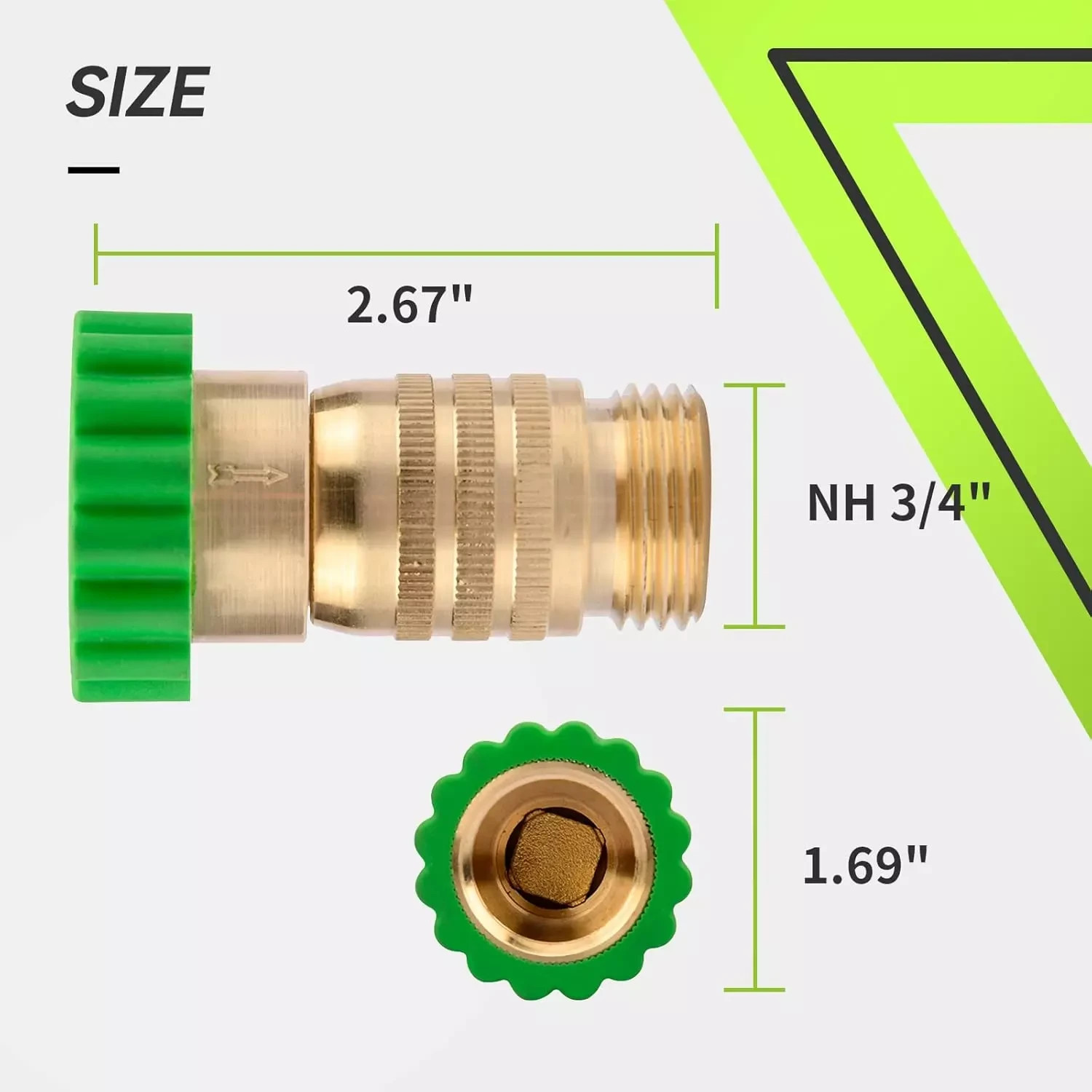 Inline Water Pressure Reducer Lead-Free Brass, Regulator For RV Plumbing, System
