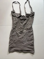 Maidenform FLEXEES Women's Firm Control Shapewear Size Small Gray