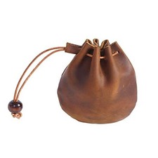 1 Pcs Mini Leather Drawstring Coin Purse Vintage Leather Coin Bag, Coin