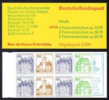 BUND , Markenheftchen , Booklet - Michel:  22 r mZ - mit Z&auml;hlbalken **