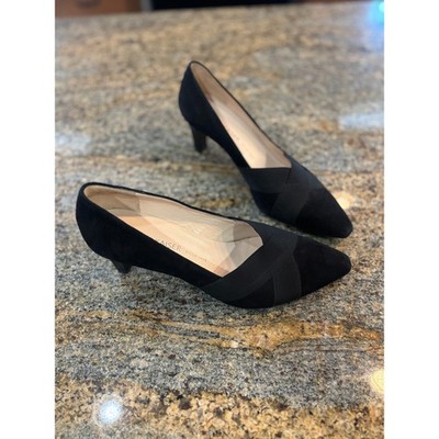 Peter Kaiser Women's US Sz 7.5 Malana Black Mid Heels with Bandage Detail