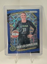 Katie Lou Samuelson 2025 Panini Prizm WNBA Blue Velocity Prizm #82 Seattle Storm