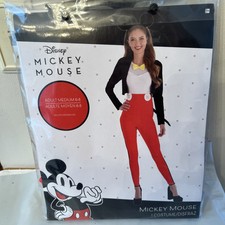 Disney MICKEY MOUSE Adult Ladies Medium 6-8 3 Pcs Halloween Costume - NEW 