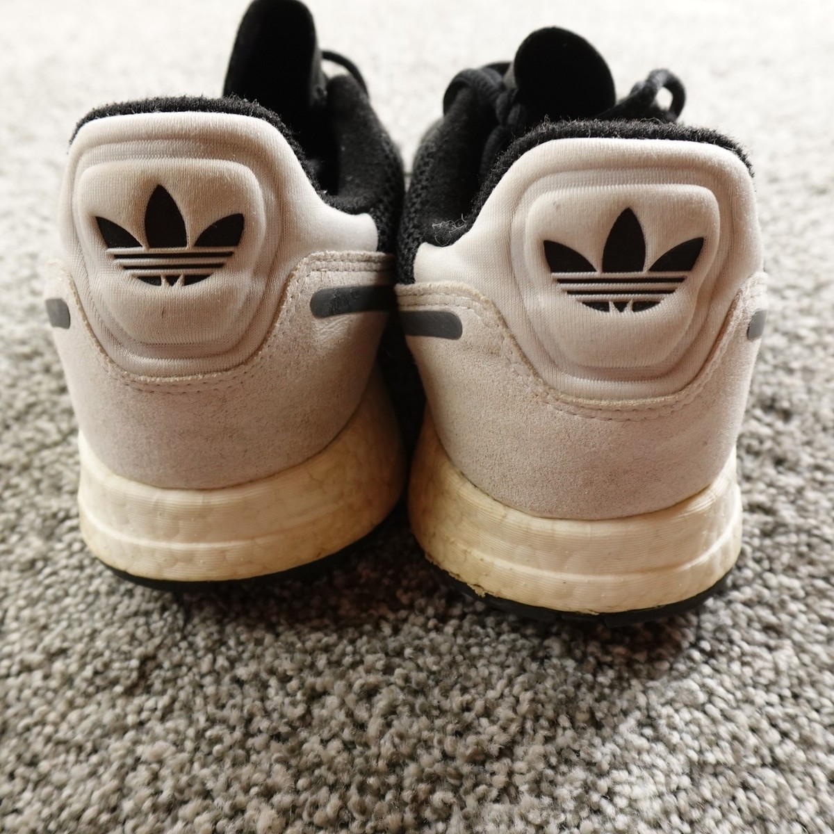 Adidas ZX 1K Boost Shoes Mens Size 9.5 Black White Athletic