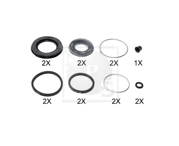 Kit de réparation étrier de frein arrière NPS T382A43 pour Toyota 0447930031 caoutchouc
