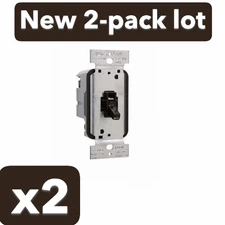 NEW 2-pack lot Pass & Seymour Toggle Dimmer Switch 600W Incandescent Brown T600