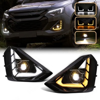 For 2024-2025 Isuzu D-Max LED DRL Fog Lights Turn Signal Kit Pair