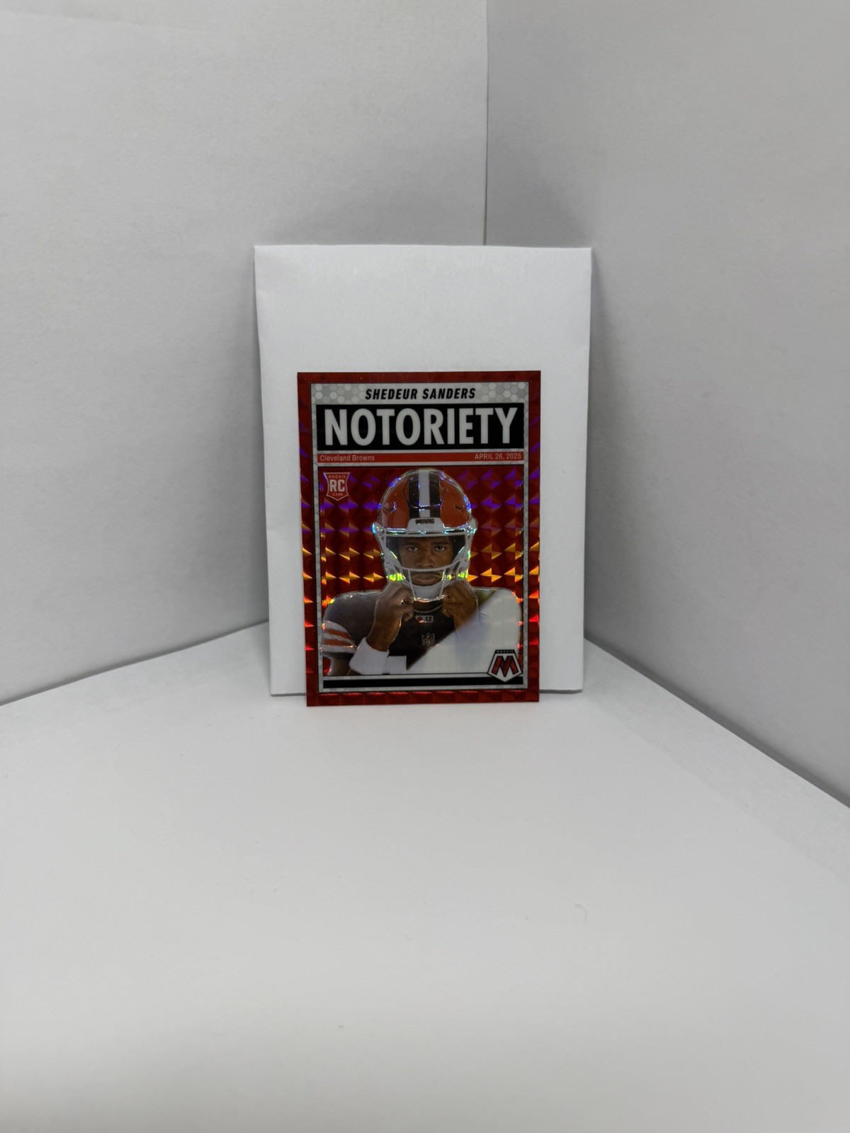 2025 Panini Mosaic - Notoriety Shedeur Sanders #13 Red Mosaic Prizm (RC)