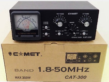 COMET CAT-300 1.8-50MHz 300W Antenna Tuner + Cables + Box Excellent Cond.