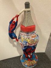 Marvel Spider-Man Belly Washers Reusable Plastic Drink Bottle 2004 Web Berry