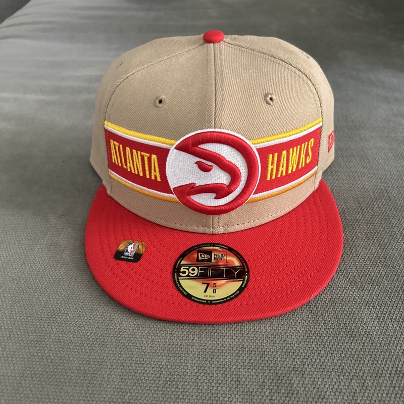 Atlanta Hawks New Era Hat 59FIFTY NBA Basketball Fitted 2024 Draft Sz 7 5/8 NWT