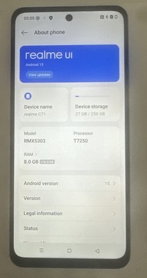 Realme C71 8GB RAM 256 Speicher Dual SIM entsperrt global Android Handy