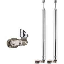 2PCS 8 Sections Telescopic Antenna SMA Male Connector Radio Replacement Anten...