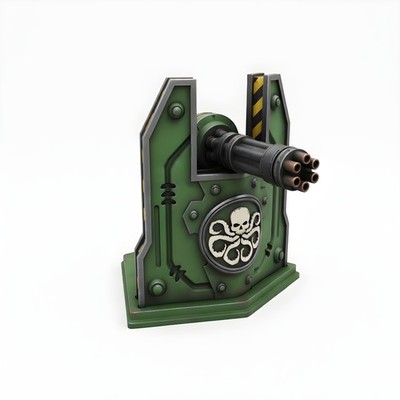MachineGun Cannon Turret | Cinematic Tabletop Terrain Scatter and Action