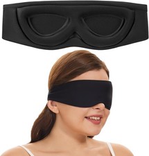 Comfortable Cup-Shaped Sleep Mask for Side Sleepers - Adjustable Headband Design