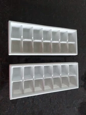 KENMORE LOT OF TWO STACKABLE ICE CUBE TRAYS WHITE