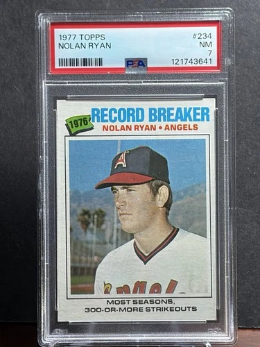 1977 Topps #234 Nolan Ryan Record Breaker - MLB Legend HOF VINTAGE PSA 7
