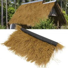 Thatch Grass Roof Mexican Straw Roll, 19.7ft x 19.7in Artificial Fireproof Sy...