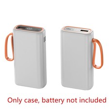 2 Slots 21700 Battery Power Case Charging Box LCD Display Power Bank DIY Shell