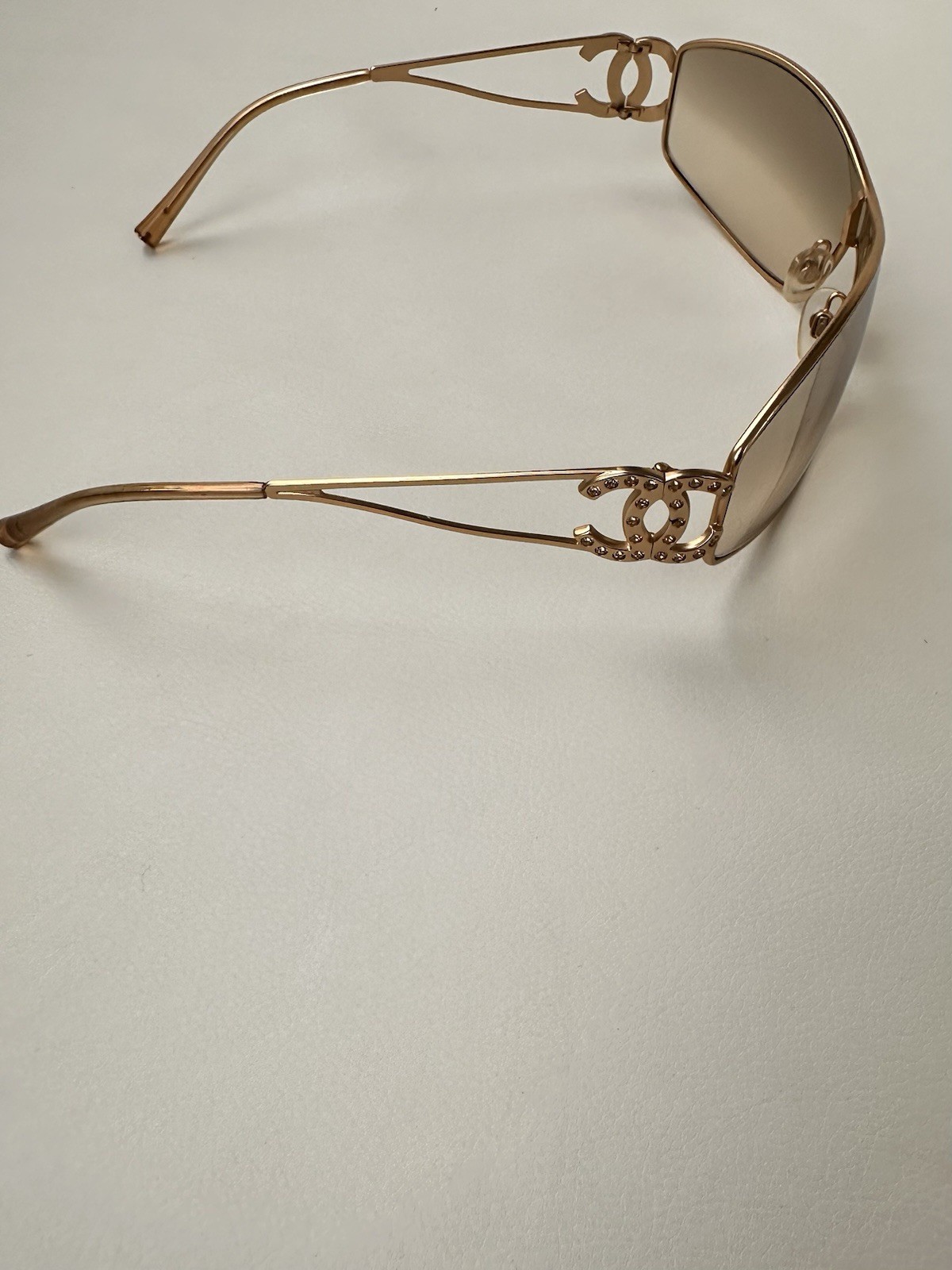 Authentic Chanel Shield Sunglasses with Swarovski… - image 6