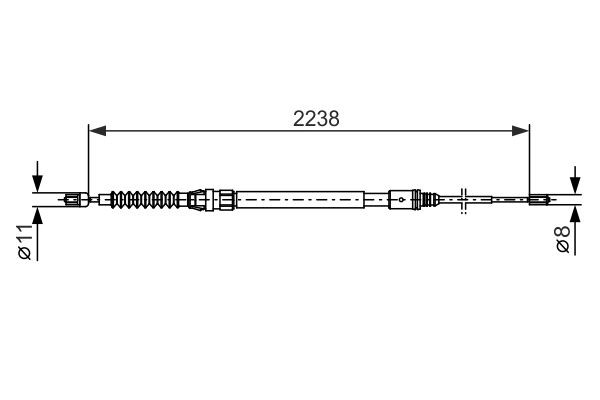 Bosch Seilzug, Feststellbremse 1 987 482 373 FüR Peugeot-image