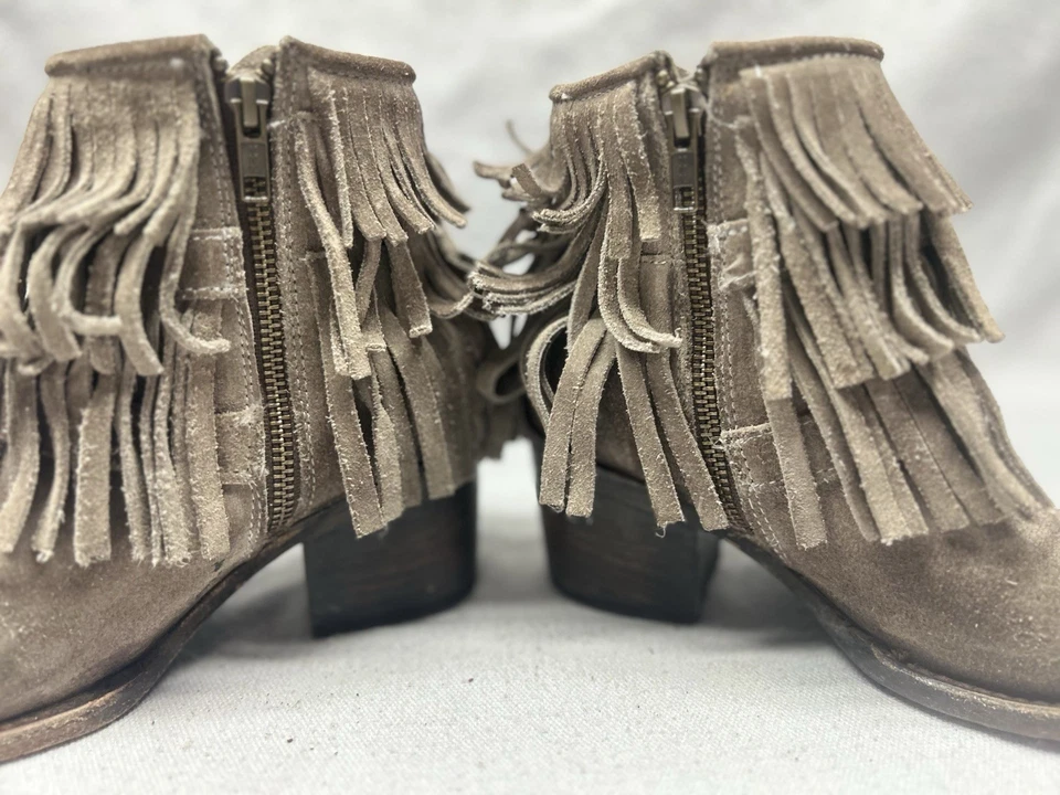 Botines Freebird by Steven Belle con flecos para mujer marrón gamuza Western Boho talla 6 Foto 3 de 4