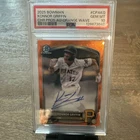 KONNOR GRIFFIN 2025 Bowman Chrome AUTO Orange Wave Refractor #/25 PSA 10 Gem Mt