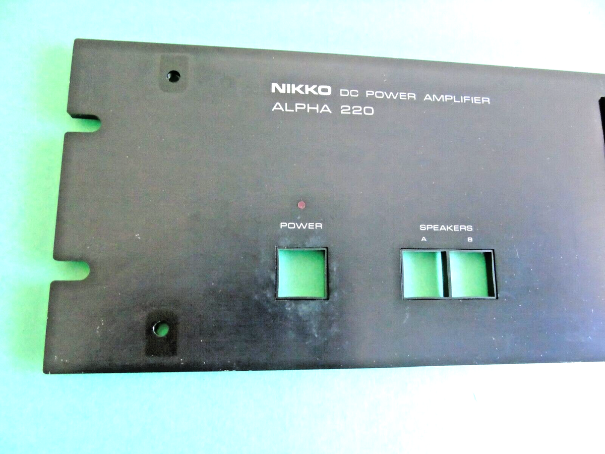 NIKKO DC POWER AMPLIFIER ALPHA 220 FACE PLATE - 15% SHIPPING