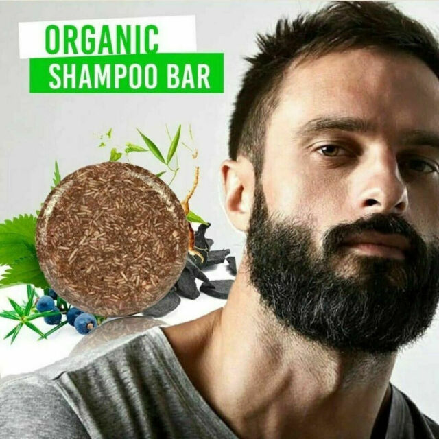 100% Organic Grey Reverse Shampoo Bar -Essence Hair Beard Darkening Shampoo Soap