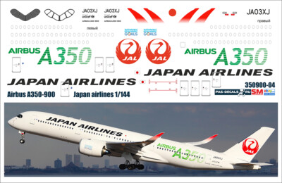 1/144 PAS-DECALS Airbus 350-900 04 JAL  