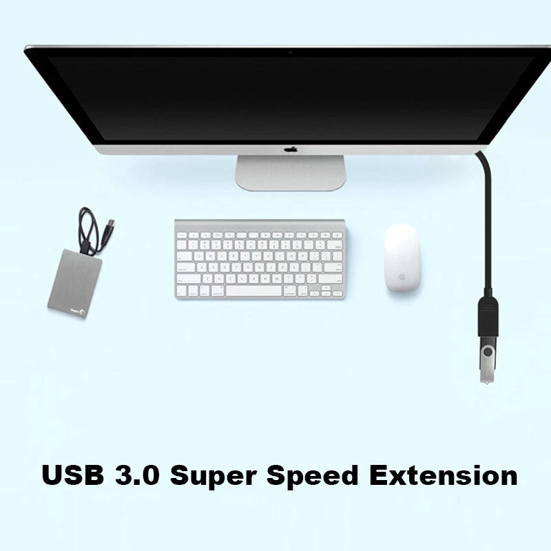 USB 3.0 Extension Extender Cable Cord M/F Standard Type A Male to Female Blue - Image 3 of 4